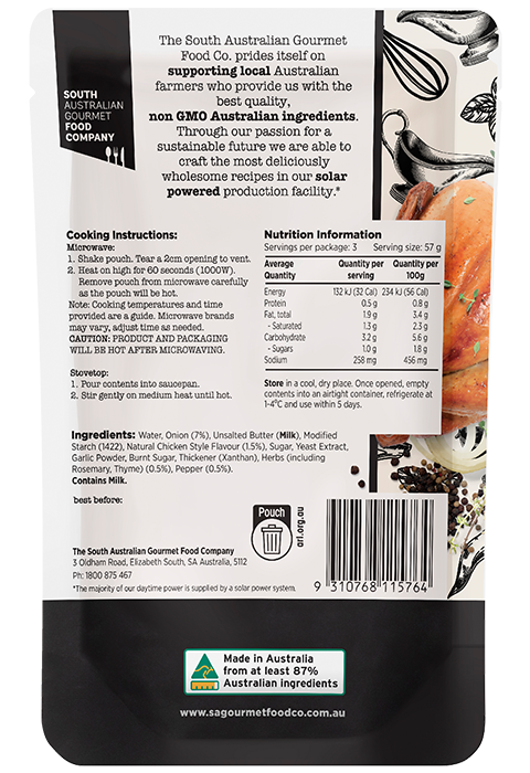 South Australian Gourmet Food Company Roast Chicken Gravy 170g