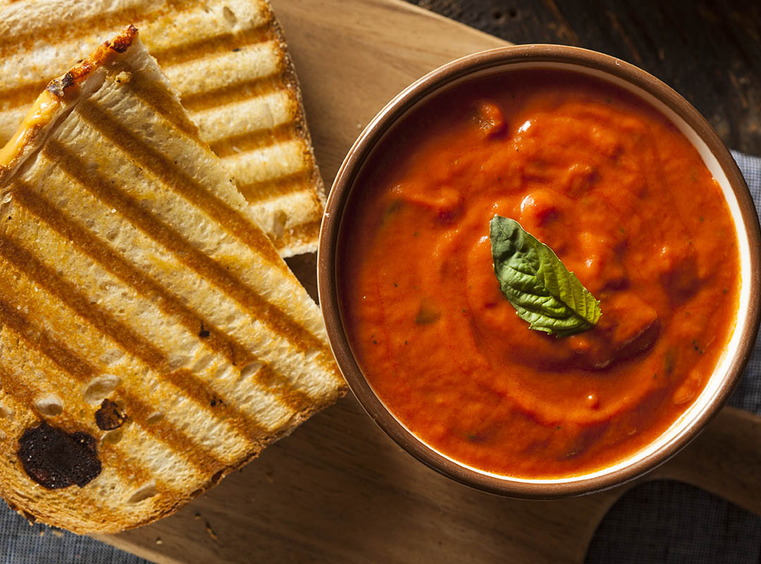 Four Cheese Toastie with Tomato Soup