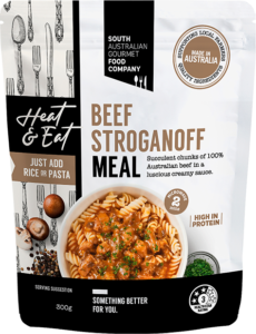 South Australian Gourmet Food Company Beef Stroganoff Ready Meal